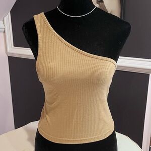 forever21 brown one shoulder top small